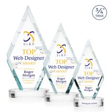 Richmond Full Color on Alberton Base Clear Crystal Trophy - Crystal Trophies