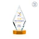 Richmond Full Color on Alberton Base Amber Crystal Trophy