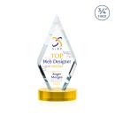 Richmond Full Color on Alberton Base Gold Crystal Trophy