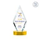 Richmond Full Color on Alberton Base Gold Crystal Trophy
