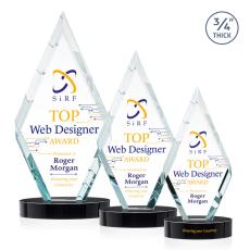 Richmond Full Color on Alberton Base Black Crystal Trophy - Custom Trophies
