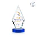 Richmond Full Color on Alberton Base Blue Crystal Trophy