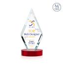Richmond Full Color on Alberton Base Red Crystal Trophy
