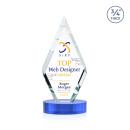 Richmond Full Color on Alberton Base Sky Blue Crystal Trophy