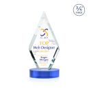 Richmond Full Color on Alberton Base Sky Blue Crystal Trophy