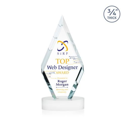 Awards and Plaques - Crystal Trophies - Richmond Full Color on Alberton Base Fagan Crystal Trophy