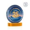 Delarosa Vividprint&trade; on Alberton Base Amber Circle Crystal Trophy