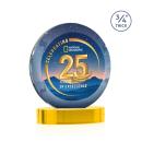 Delarosa Vividprint&trade; on Alberton Base Gold Circle Crystal Trophy