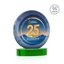 Delarosa Vividprint&trade; on Alberton Base Green Circle Crystal Trophy