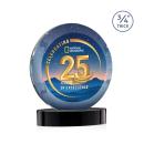 Delarosa Vividprint&trade; on Alberton Base Black Circle Crystal Trophy