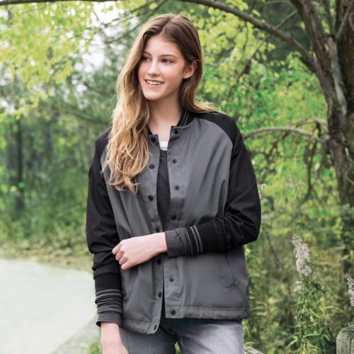 Custom Apparel - Jackets and Vests - Womens HARGRAVE Roots73 Varsity Jacket - Deboss