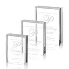 Optical Book Rectangle Crystal Trophy - Crystal Trophies