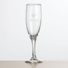 Reese Flute - Deep Etch - Champagne Glasses