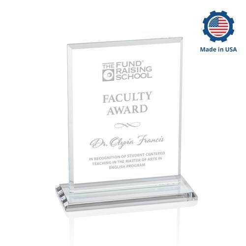 Awards and Plaques - Crystal Trophies - Lorenzo Rectangle Crystal Trophy