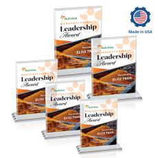 Lorenzo Full Color Rectangle Crystal Trophy - Crystal Trophies