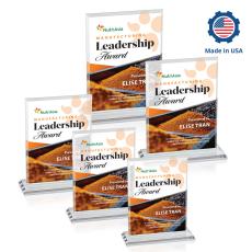 Lorenzo Full Color Rectangle Crystal Trophy - Custom Trophies