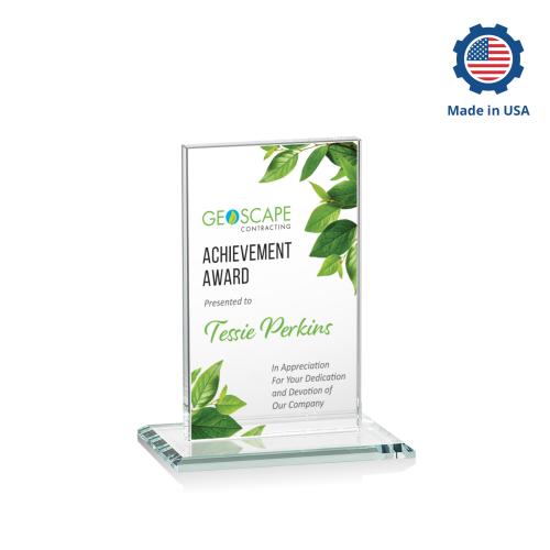 Awards and Plaques - Crystal Trophies - Riggs Full Color Rectangle Crystal Trophy