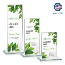 Riggs Full Color Rectangle Crystal Trophy - Custom Trophies