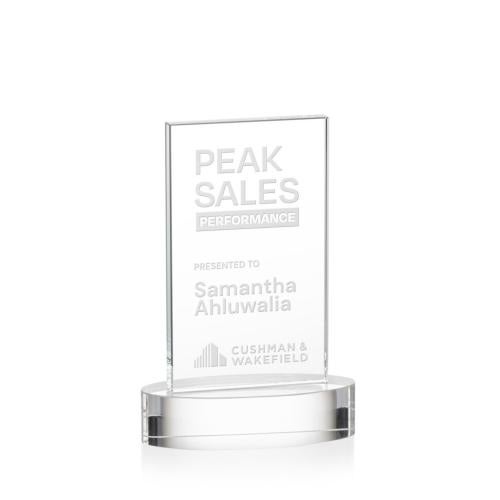 Awards and Plaques - Crystal Trophies - Riggs on Alberton Base Clear Rectangle Crystal Trophy