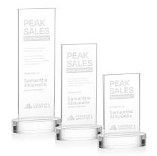 Riggs on Alberton Base Clear Rectangle Crystal Trophy - Crystal Trophies