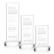 Riggs on Alberton Base Clear Rectangle Crystal Trophy - Crystal Trophies