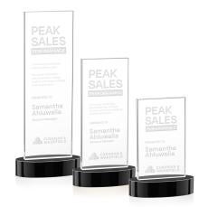 Riggs on Alberton Base Black Rectangle Crystal Trophy - Crystal Trophies