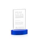 Riggs on Alberton Base Blue Rectangle Crystal Trophy