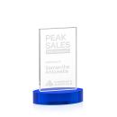 Riggs on Alberton Base Blue Rectangle Crystal Trophy