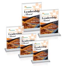 Lorenzo Full Color Clear Rectangle Crystal Trophy - Crystal Trophies