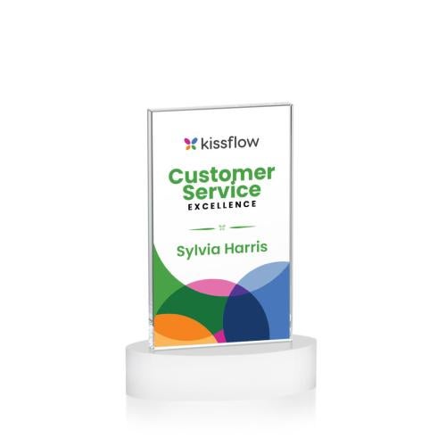 Awards and Plaques - Crystal Trophies - Riggs Full Color on Alberton Base Fagan Rectangle Crystal Trophy