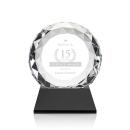 Milton on Helton Base Black Circle Crystal Trophy