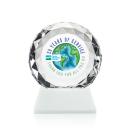 Milton Full Color on Helton Base Fagan Circle Crystal Trophy