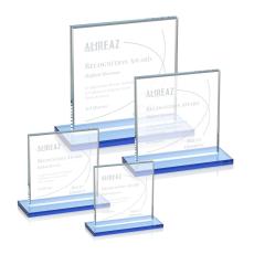 Bower Sky Blue Crystal Trophy - Crystal Trophies