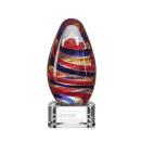 Stallings on Half Round Base Clear Tear Drop Glass Trophy