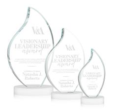 Teague on Alberton Base Fagan Flame Crystal Trophy - Crystal Trophies