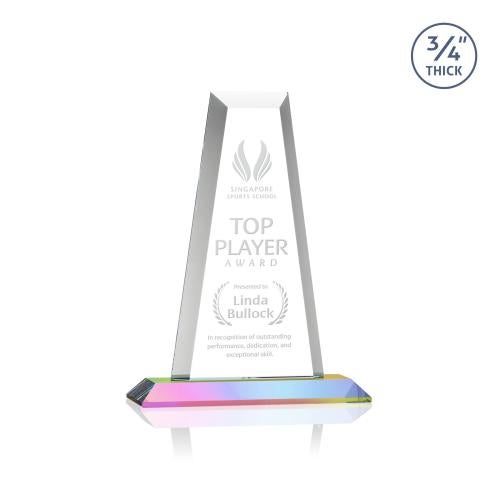 Awards and Plaques - Crystal Trophies - Barrios Tower Prismatic Towers Crystal Trophy
