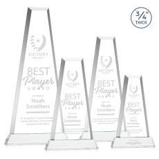 Barrios Tower on Helton Base - Clear - Crystal Trophies