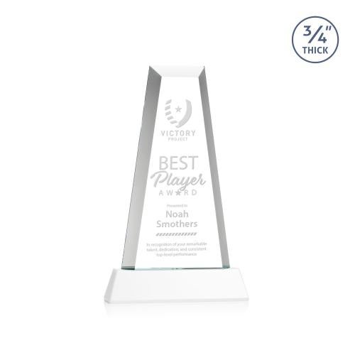 Awards and Plaques - Crystal Trophies - Barrios Tower on Helton Base - Fagan
