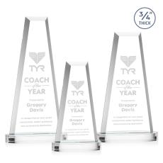 Barrios Tower on Alberton Base - Clear - Crystal Trophies