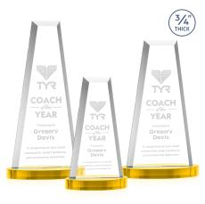 Barrios Tower on Alberton Base - Gold - Crystal Trophies