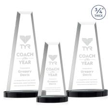 Barrios Tower on Alberton Base - Black - Crystal Trophies