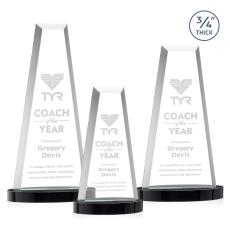 Barrios Tower on Alberton Base - Black - Crystal Trophies