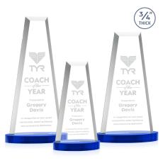 Barrios Tower on Alberton Base - Blue - Crystal Trophies