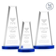 Barrios Tower on Alberton Base - Blue - Crystal Trophies