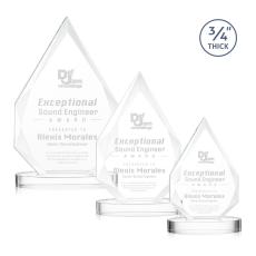 Archer on Alberton Base Clear Peaks Crystal Trophy - Crystal Trophies