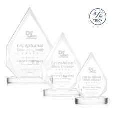 Archer on Alberton Base Clear Peaks Crystal Trophy - Crystal Trophies