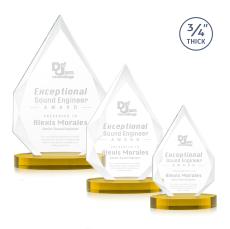 Archer on Alberton Base Gold Peaks Crystal Trophy - Crystal Trophies