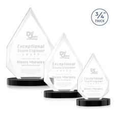 Archer on Alberton Base Black Peaks Crystal Trophy - Crystal Trophies