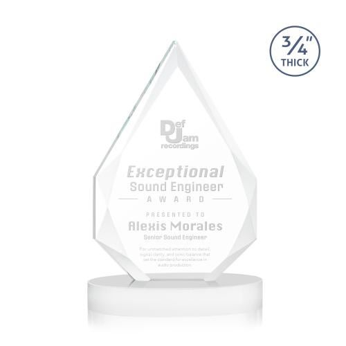 Awards and Plaques - Crystal Trophies - Archer on Alberton Base Fagan Peaks Crystal Trophy