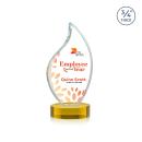 Teague Full Color on Alberton Base Gold Flame Crystal Trophy